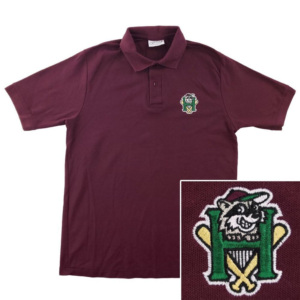 Hudson Valley Renegades Vintage Polo Shirt Logo Baseball Made USA Men's Large
